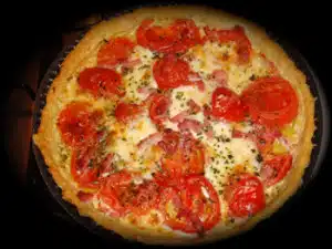 quiche au poulet tomates et ciboulette