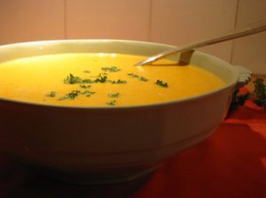 soupe de citrouille sans gluten