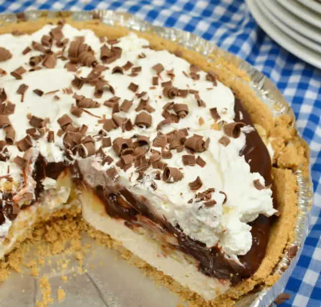 Tarte à la crème chocolat et aux bananes 1