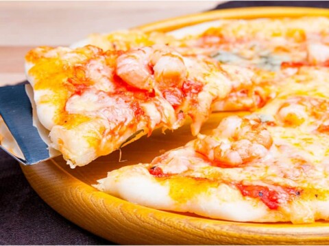 Pizza aux crevettes
