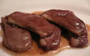 aiguillettes de canard au miel et citron