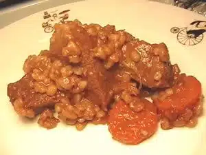 boeuf aux legumes et orge avec mijoteuse