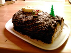 Bûche de Noël au chocolat-café