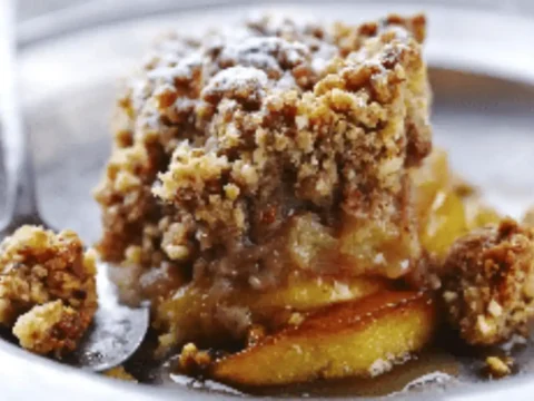 Crumble aux pommes et crème de marron