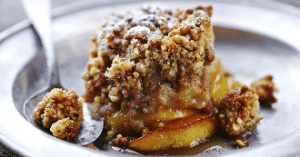crumble aux pommes et creme de marron