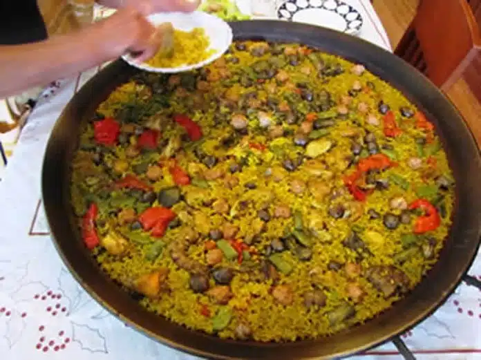 paella express chorizo lardons avec cookeo