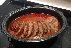 pain de viande sauce rouge avec mijoteuse