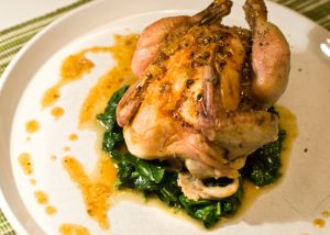 poulet roti farci au foie gras