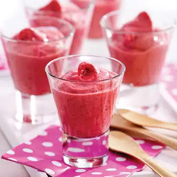 sorbet aux framboises avec thermomix