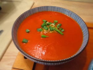 soupe de tomate au piment avec thermomix
