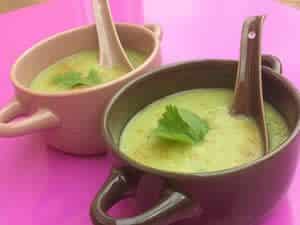 veloute de courgette et concombre avec thermomix