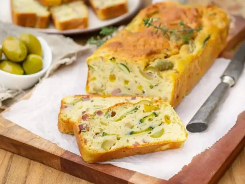 Cake Chèvre Courgette Jambon au Thermomix