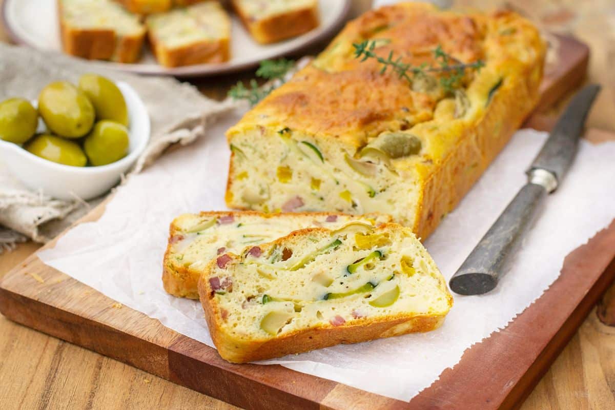 Cake chèvre courgette jambon avec thermomix