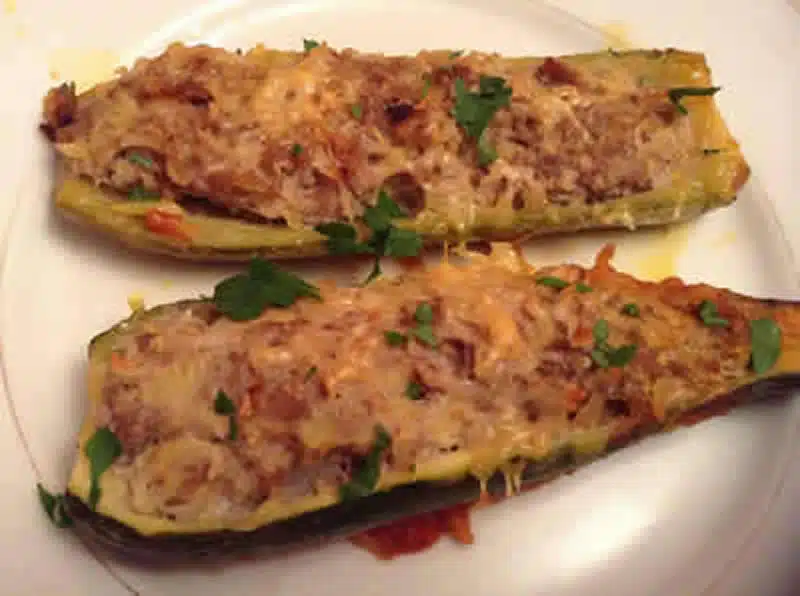 Courgettes farcies au thon avec thermomix