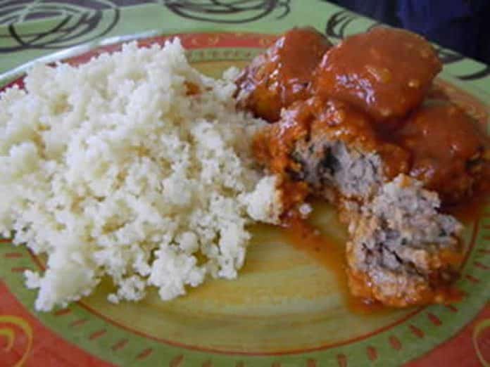 riz aux boulettes de boeuf avec cookeo