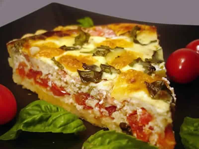 Tarte au poulet et au basilic avec thermomix