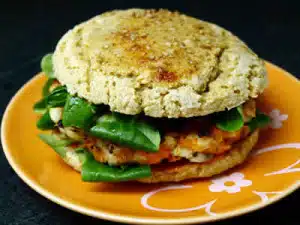 hamburger de poulet avec galettes de riz facile