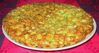 Tortilla aux pommes de terre avec