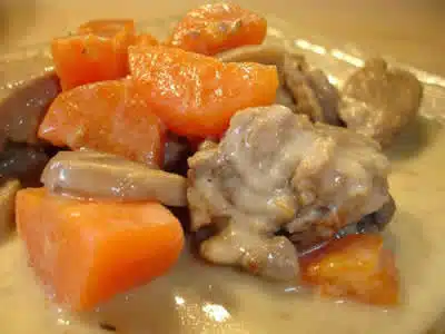 Blanquette veau avec champignons au cookeo