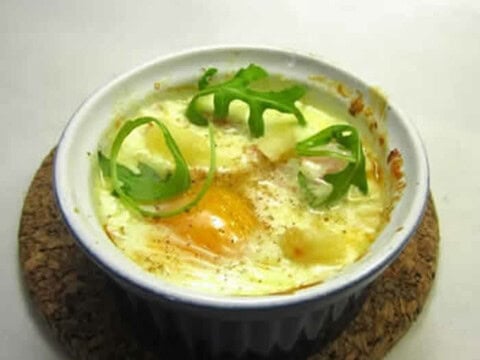 oeuf cocotte fromage et lardons avec cookeo