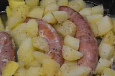 pomme de terre saucisses roquefort cookeo