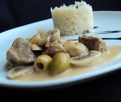 Recette Veau aux olives et champignons au thermomix