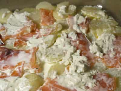 saumon pommes de terre creme cookeo