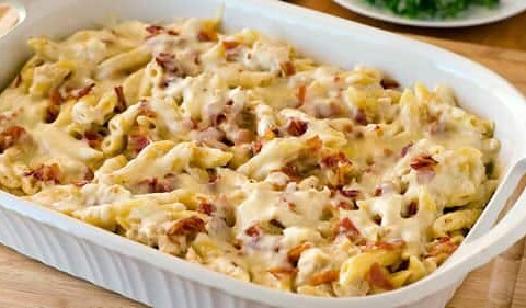 Pennes 4 fromages et bacon au cookeo