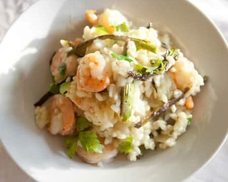 risotto de crevettes poireaux cookeo