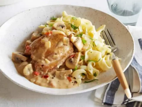 Cuisses de Lapin Moutarde Crème Champignons au Cookeo