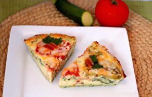 quiche aux courgettes tomate