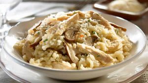 risotto poulet champignons