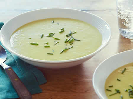 Soupe aux poireaux au