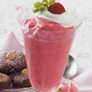 mousse glacee framboise