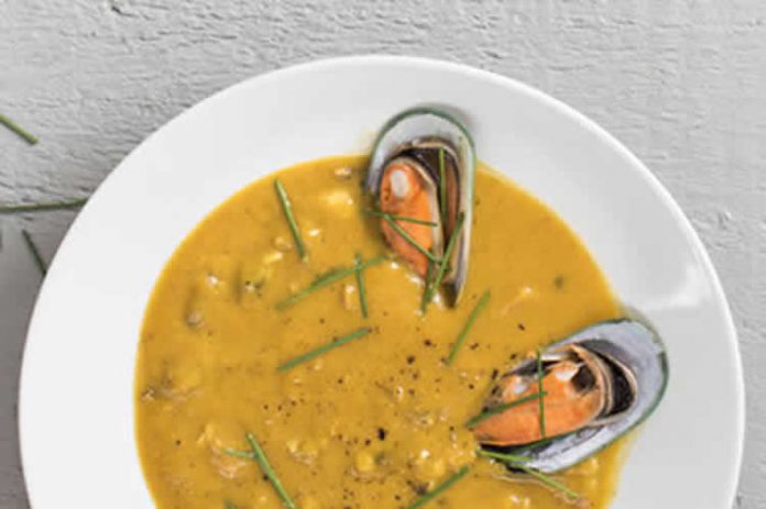 Soupe de potiron aux moules