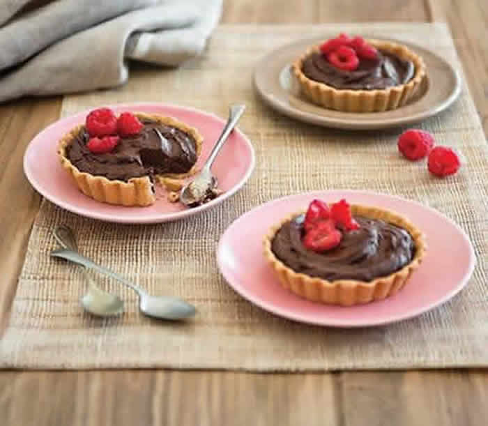 tartelette framboise chocolat