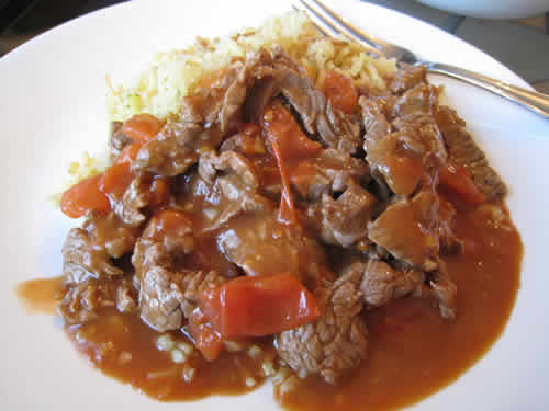 boeuf aux tomates riz cookeo