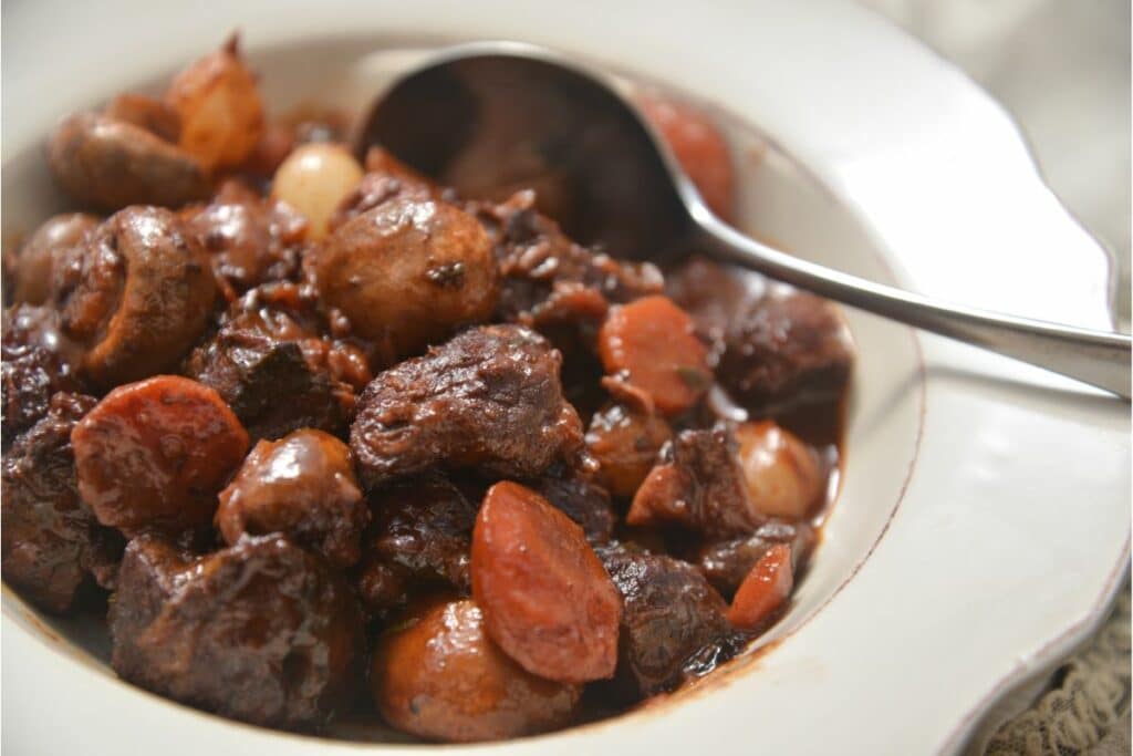 Boeuf bourguignon à la moutarde avec cookeo