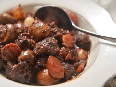 Boeuf bourguignon à la moutarde avec cookeo