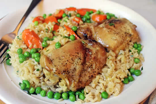 poulet riz carottes cookeo