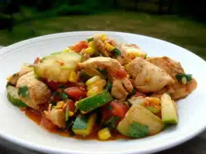 poulet curry courgettes