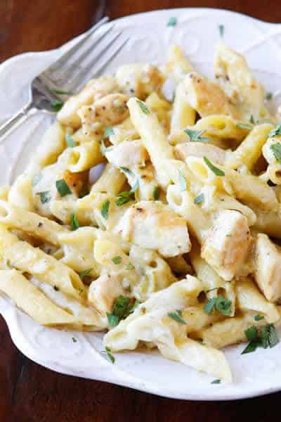 Coquillettes au poulet et Boursin weight watchers avec cookeo