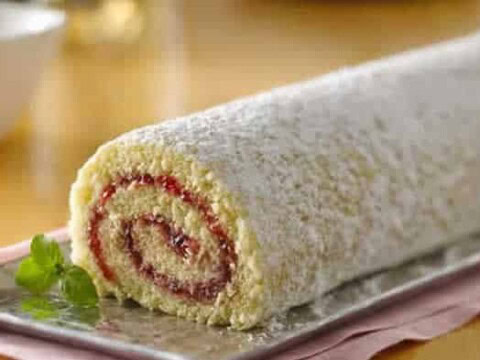 gateau roule confiture de fraise