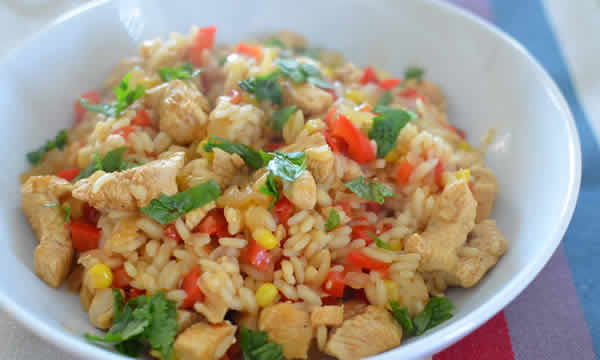 risotto poulet poivrons thermomix