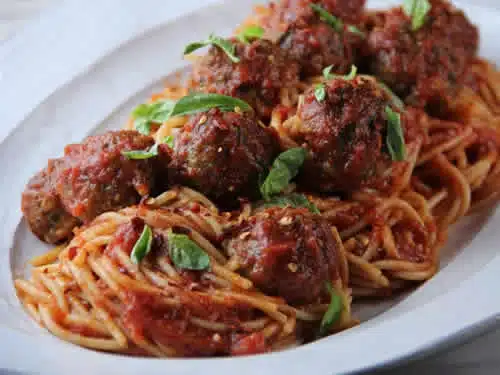 spaghetti aux boulettes de boeuf cookeo