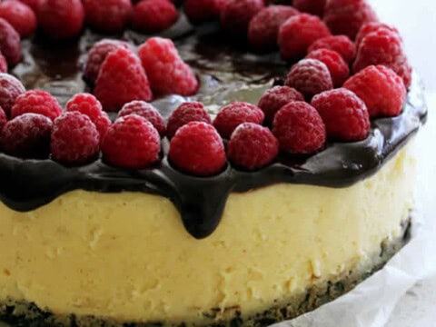cheesecake chocolat blanc framboises thermomix