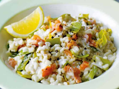 risotto saumon poireaux creme cookeo