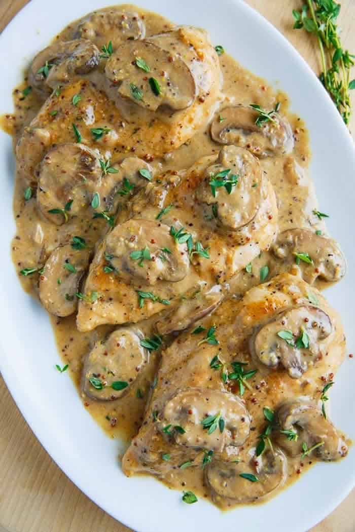 Poulet Moutarde Champignons Votre Delicieux Plat Principal