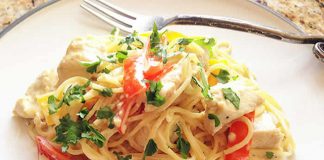 poulet poivron creme