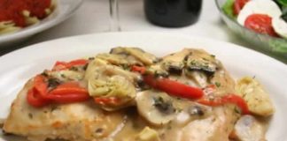 poulet aux champignons creme